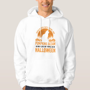 Halloween Black Cat Pumpkin Moon Design_1 Hoodie