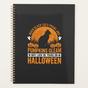 Halloween Black Cat Pumpkin Moon Design_1 Planner