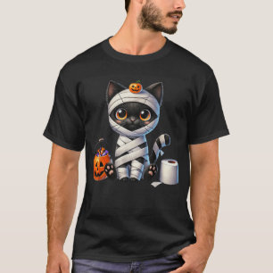 Halloween Black Cat Pumpkin Trick Or Treat Girls  T-Shirt
