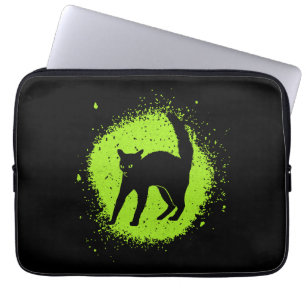 Halloween Black Cat Superstition Scaredy Cats Laptop Sleeve