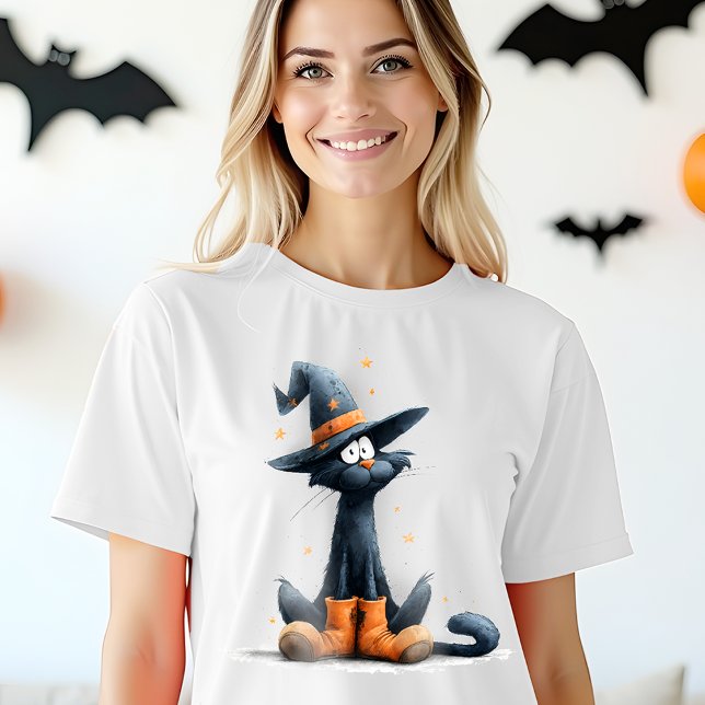 Halloween Black Cat T-Shirt (Creator Uploaded)