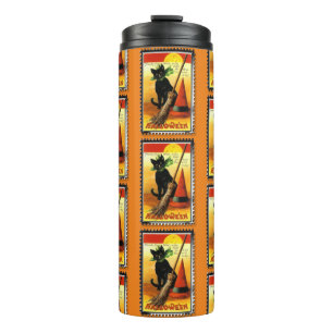 Halloween Black Cat  Thermal Tumbler