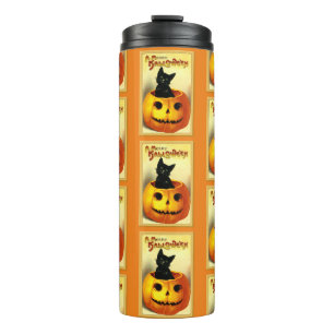 Halloween Black Cat  Thermal Tumbler