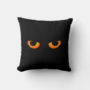 Halloween Black Cat Throw Pillow