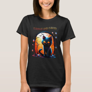Halloween Black Cat Trick or Treat Curious & Curse T-Shirt