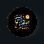 Halloween Black Cat Van Gogh Starry Night Cat Love 6 Cm Round Badge<br><div class="desc">Halloween Black Cat Van Gogh Starry Night Cat Lovers Cat</div>