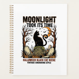 Halloween Black Cat Vintage Graveyard Shirt_1 Planner
