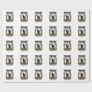 Halloween Black Cat Vintage Graveyard Shirt_1 Wrapping Paper