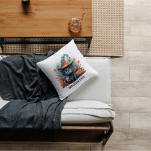 Halloween Black Cat Watercolour 