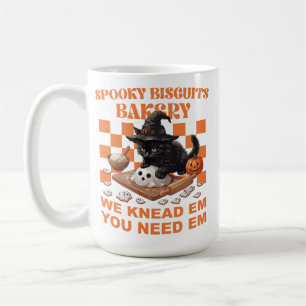Halloween Black Cat Witch Ghost Cookie Baking Coffee Mug