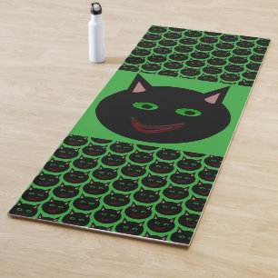 Halloween Black Cat Yoga Mat