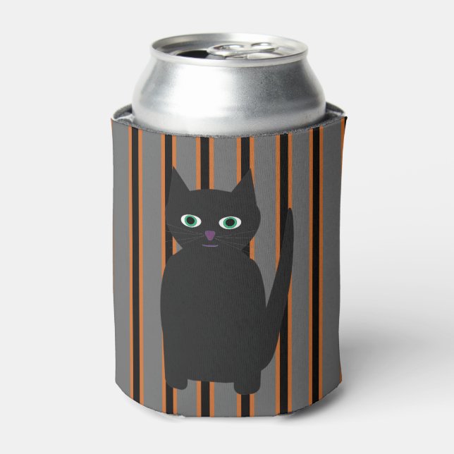 Halloween Black Cats Can Cooler (Can Front)