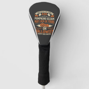 Halloween Black Cats Pumpkin Happy Bus Driver Desi Golf Head Cover
