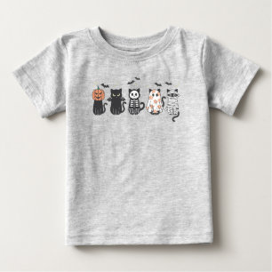 Halloween Black Cats Spooky Cute Funny Baby T-Shirt