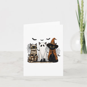 Halloween Black Cats Spooky Season Fall Witchy Cat Card