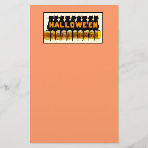 Halloween Black Cats Stationary Stationery