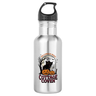 Halloween Black Cats Vintage Coven Pumpkin Art_1 532 Ml Water Bottle