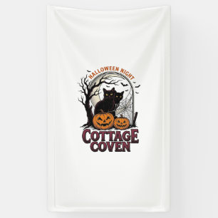 Halloween Black Cats Vintage Coven Pumpkin Art_1 Banner