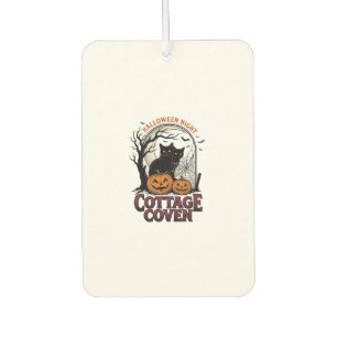 Halloween Black Cats Vintage Coven Pumpkin Art_1 Car Air Freshener