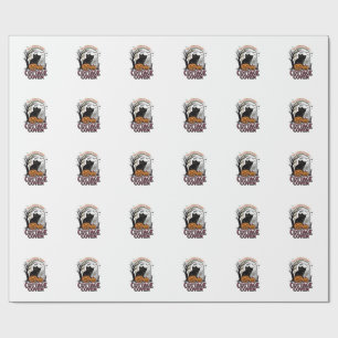 Halloween Black Cats Vintage Coven Pumpkin Art_1 Wrapping Paper