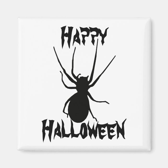 Halloween Black Creepy Spider Magnet (Front)