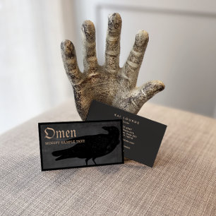 Halloween Black Crow  Business Card