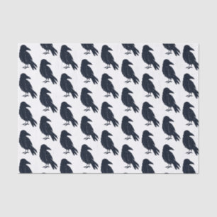 Halloween Black Crow Silhouette Pattern Tissue Paper