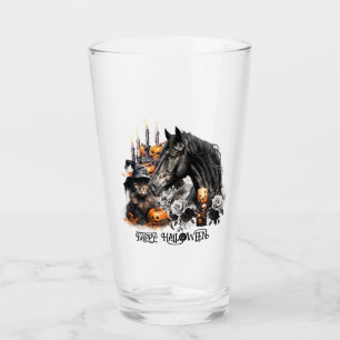 Halloween black Horse black Cat spooky Glass