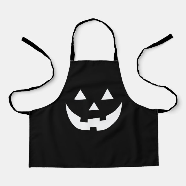 Halloween black Jack o lantern pumpkin costume Apron (Front)