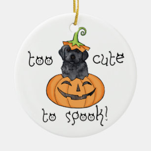 Halloween Black Lab Ceramic Tree Decoration
