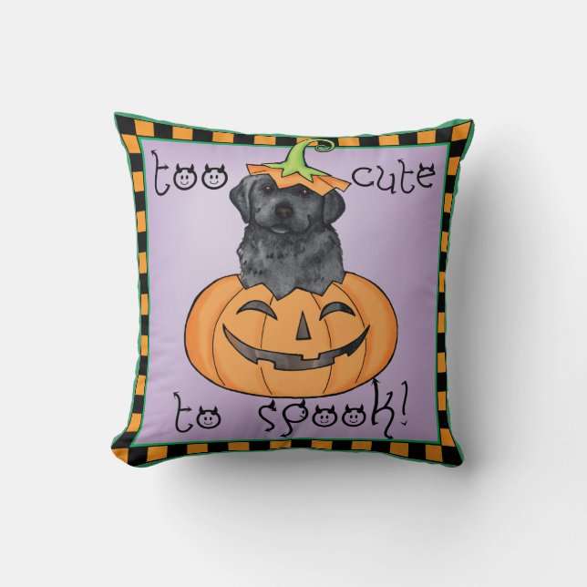 Halloween Black Lab Cushion (Front)