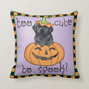 Halloween Black Lab Cushion