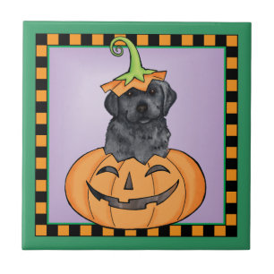 Halloween Black Lab Tile