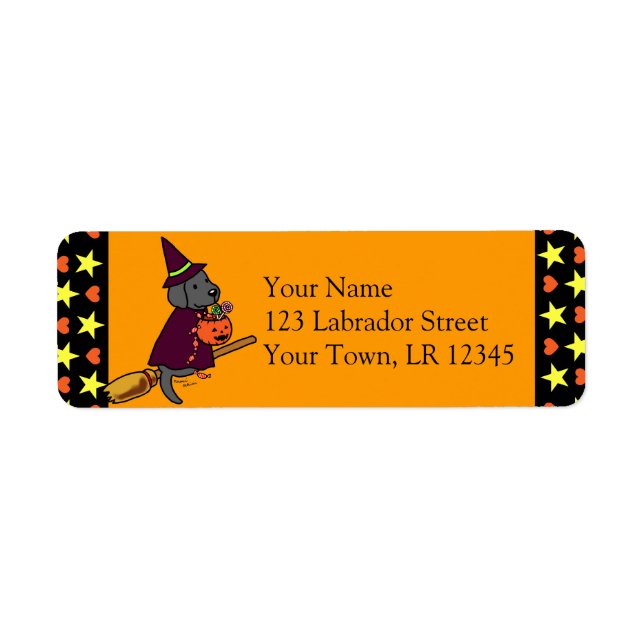 Halloween Black Labrador Cartoon 1 (Front)