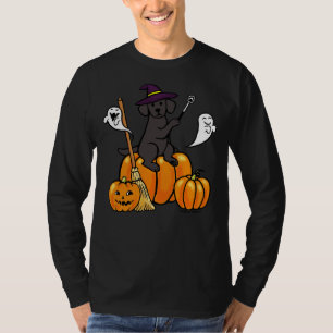 Halloween Black Labrador Magic Wand T-Shirt