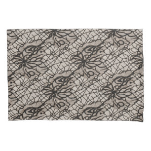 Halloween Black Lace Spider Web Seamless Pillowcase