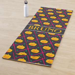 Halloween Black Pink Minimal Pattern Yoga Mat