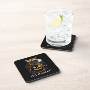 Halloween black pumpkin coaster