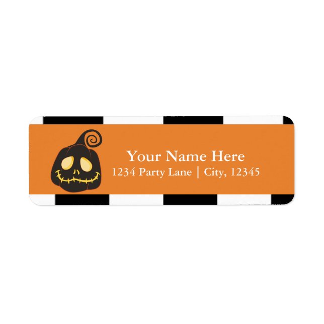 Halloween Black Pumpkin Whimsical (Front)