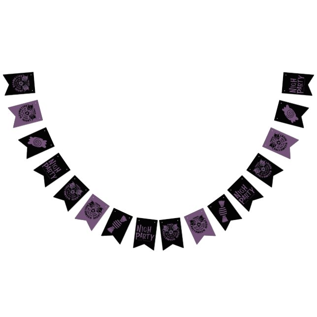 Halloween Black & Purple Garland – Creepy  (All)