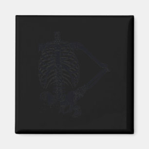 Halloween Black Skeleton Hand on Hip  Magnet