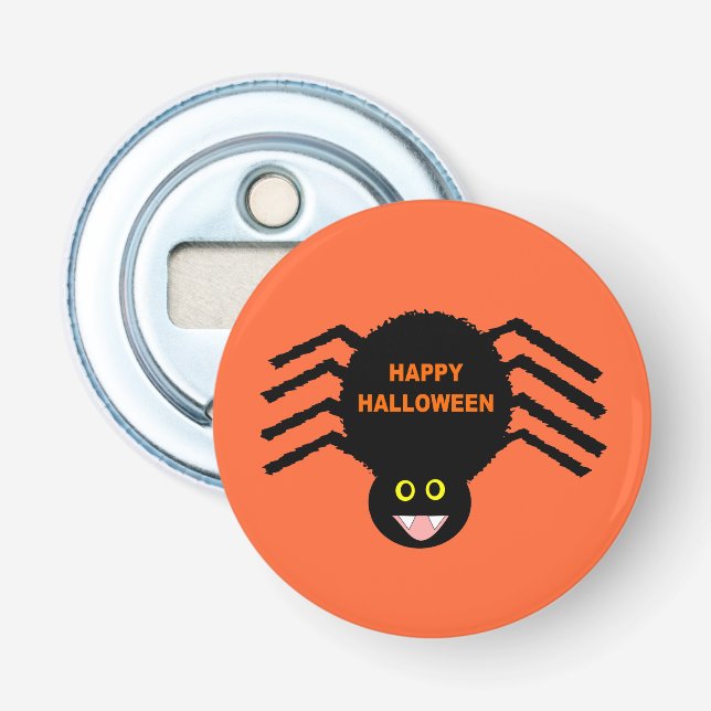 Halloween Black Spider Bottle Opener (Front)