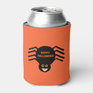 Halloween Black Spider Can Cooler