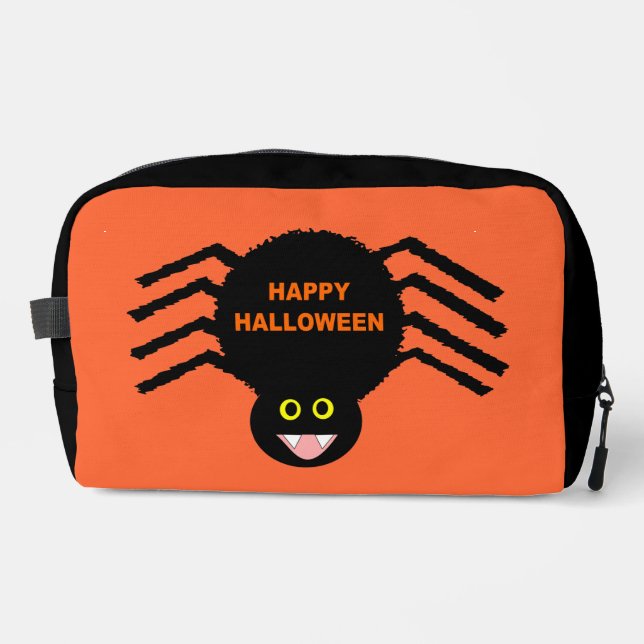 Halloween Black Spider Custom Dopp Kit (Front)