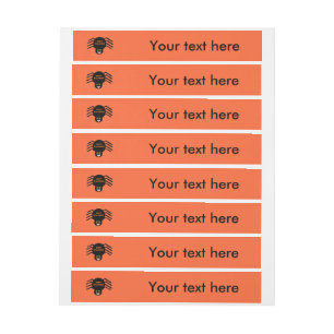 Halloween Black Spider Customisable Labels
