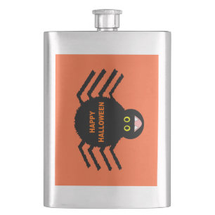 Halloween Black Spider Flask