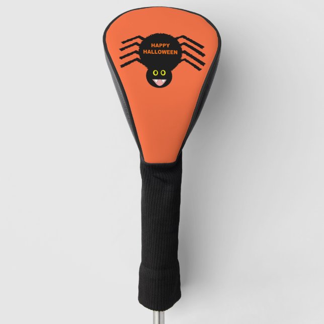 Halloween Black Spider Golf Driver Cover (Front)