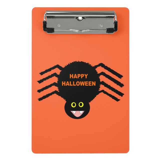 Halloween Black Spider Mini Clipboard (Front)