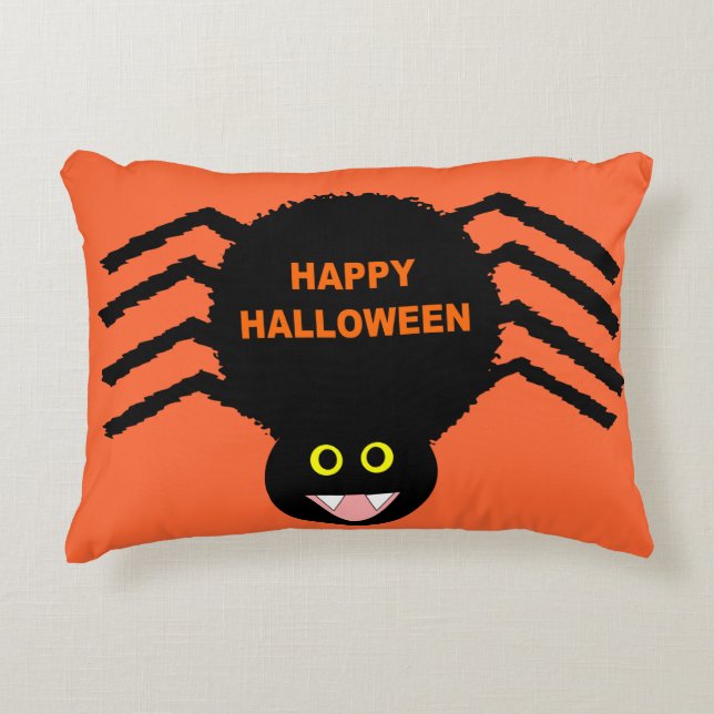 Halloween Black Spider Pillow (Front)