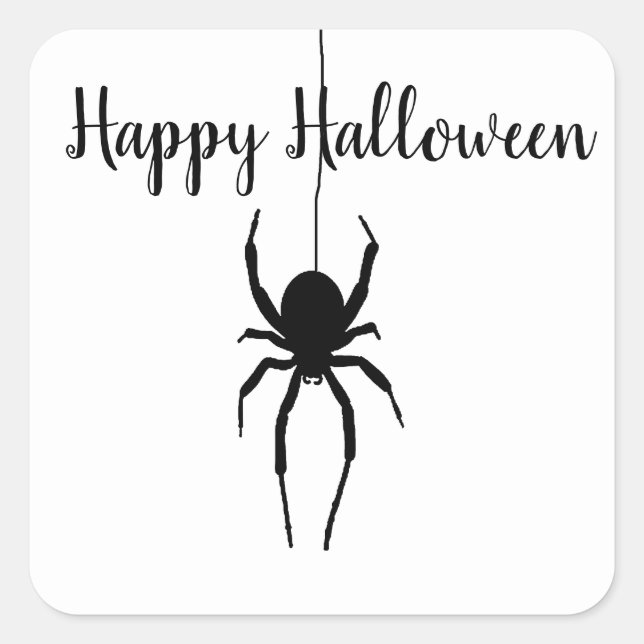 Halloween Black Spider Stickers (Front)